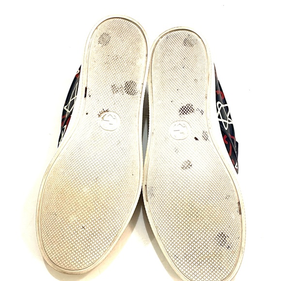GUCCI Ghost Star Men’s Slip Ons 10 MADE ITALY - Picture 4 of 14